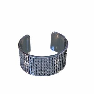 INC Silver Tone Mesh Cuff Bracelet 7 Inch